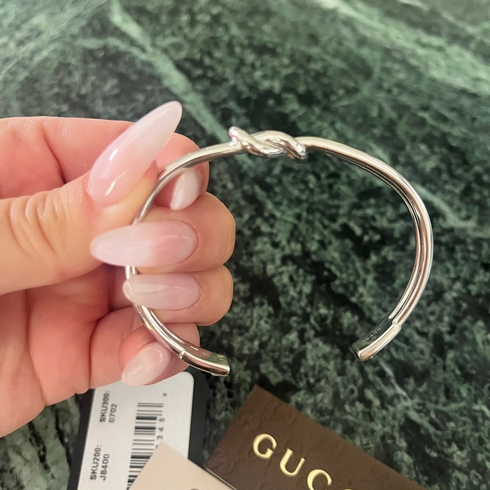 Sterling Silver Gucci Bangle Bracelet - Picture 4 of 8